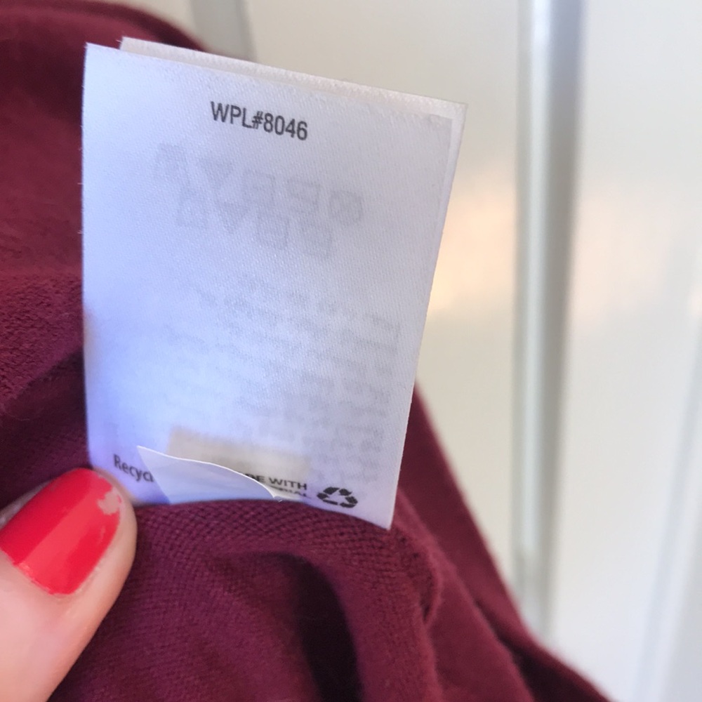 Alfani Burgundy Poncho Sweater Turtleneck Top - Picture 12 of 12